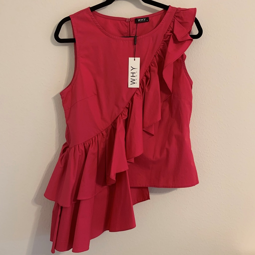 Asymmetric Ruffle Top